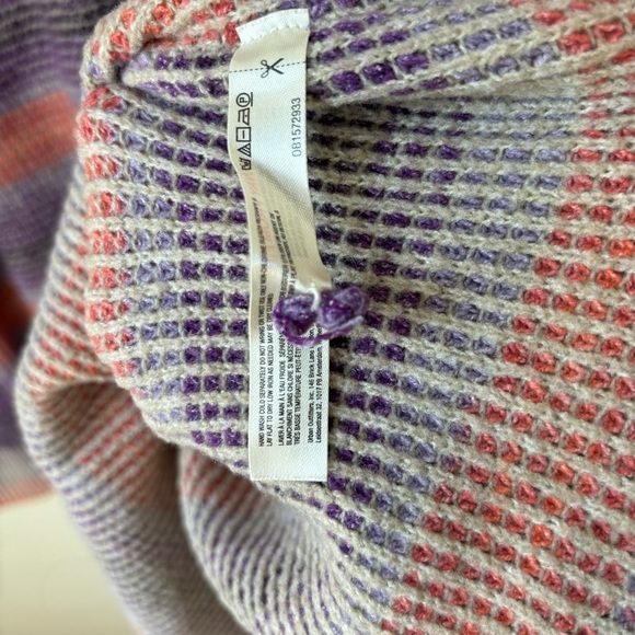 Anthropologie Daily Practice Half-Zip Tunic Sweater Stripe Purple Pink Ombre XLP - Picture 6 of 7